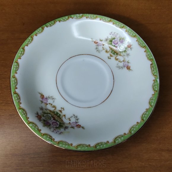 Vintage Cherry China Occupied Japan Floral Demitasse Teacup and Saucer - Picture 5 of 11